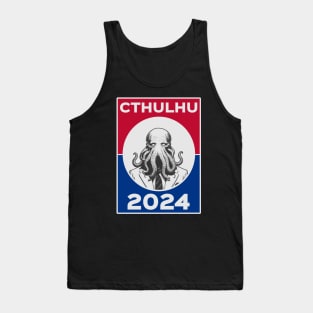 Cthulhu For President USA 2024 Election Red Blue Tank Top